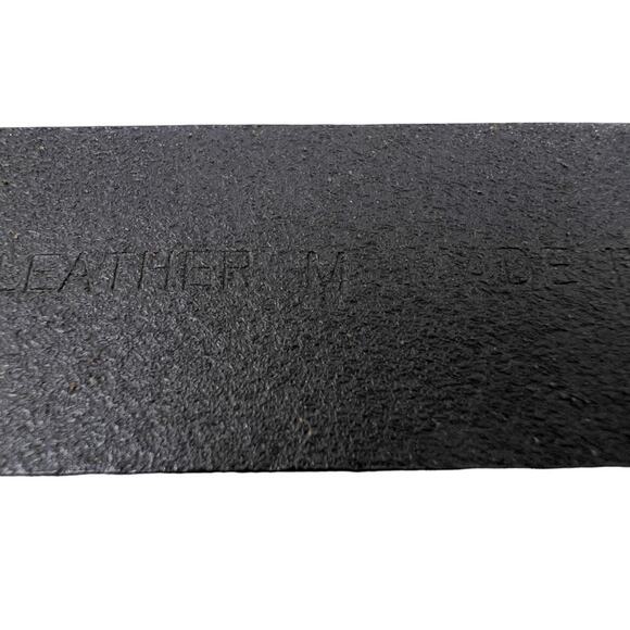 Chicos Belt Leminta Black Mixed Media Leather Stretch Silver Link Buckle 35” Med - Picture 10 of 16